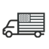 Furniture Truck with USA Flag Icon